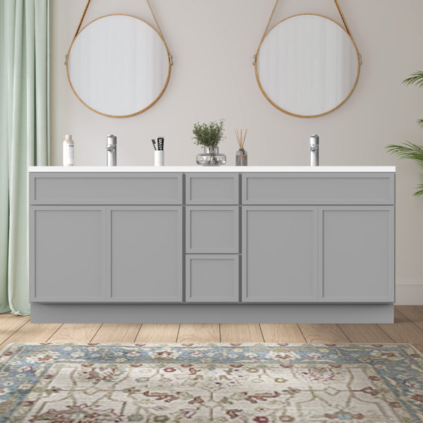 Home Beyond 90 Double Bathroom Vanity Base Only | Wayfair
